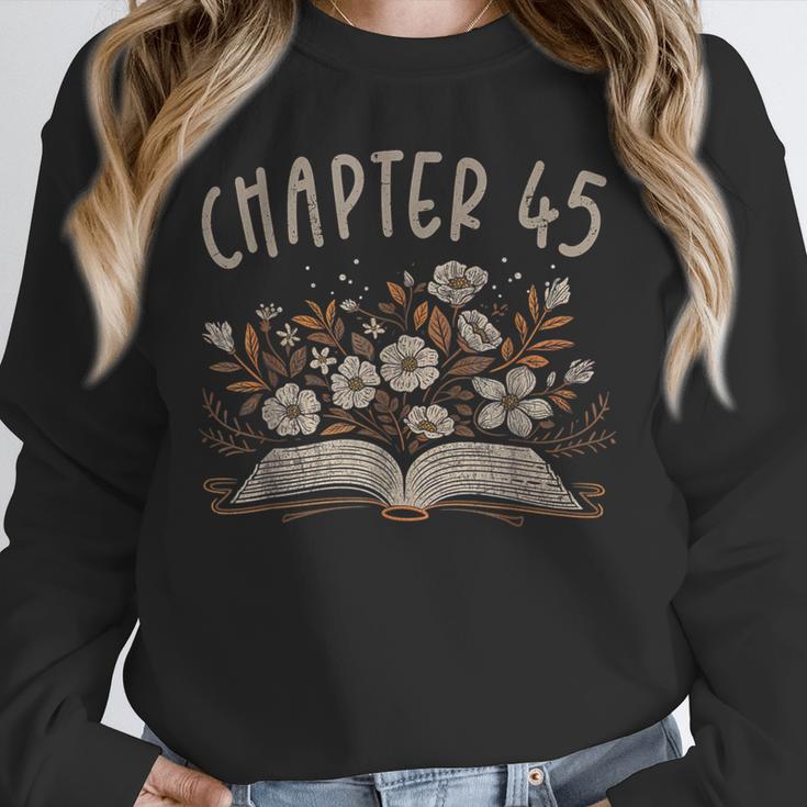 Chapter 45th Birthday Bookworm 45 Years Old For Book Lovers Unisex Sweatshirt Chapter 45th Birthday Bookworm 45 Years Old For Book Lovers Unisex Sweatshirt
