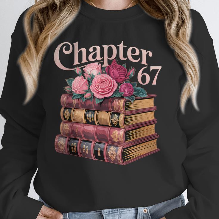 Chapter 67 Floral Book Stack Unisex Sweatshirt Chapter 67 Floral Book Stack Unisex Sweatshirt