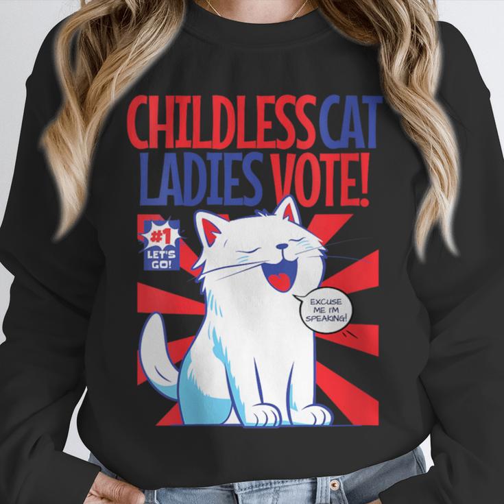 Childless Cat Ladies Vote Kamala Harris Cute Comic Book Cat Unisex Sweatshirt Childless Cat Ladies Vote Kamala Harris Cute Comic Book Cat Unisex Sweatshirt