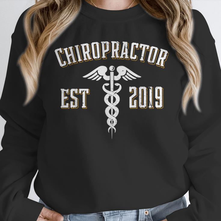 Chiropractor Est 2019 Graduate Chiro Graduation Art Print Unisex Sweatshirt
