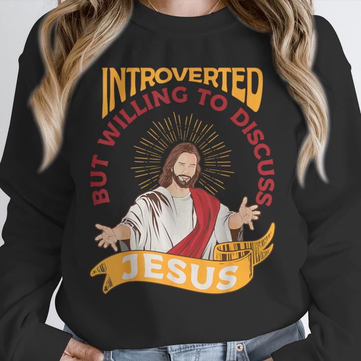 Christian Jesus Religious Sayings Catholic Introvert Unisex Sweatshirt Christian Jesus Religious Sayings Catholic Introvert Unisex Sweatshirt