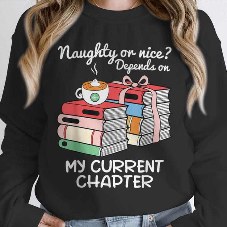 Christmas Book Lovers Naughty Or Nice Unisex Sweatshirt