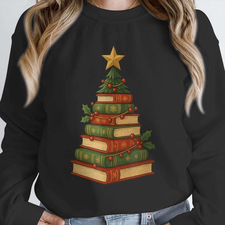 Christmas Book Tree Bookshelf Holiday For Readers Librarians Unisex Sweatshirt Christmas Book Tree Bookshelf Holiday For Readers Librarians Unisex Sweatshirt