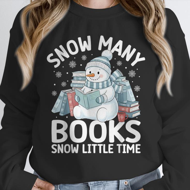 Christmas Reading Snowman So Many Books Men Women Kids Unisex Sweatshirt