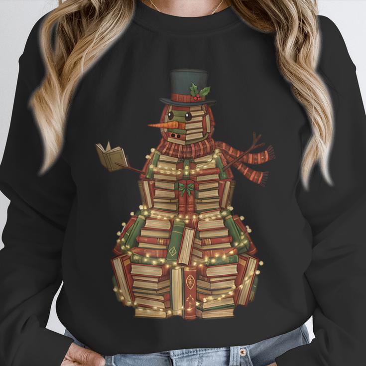 Christmas Snowman Made Of Books Holiday Reading Xmas Unisex Sweatshirt Christmas Snowman Made Of Books Holiday Reading Xmas Unisex Sweatshirt