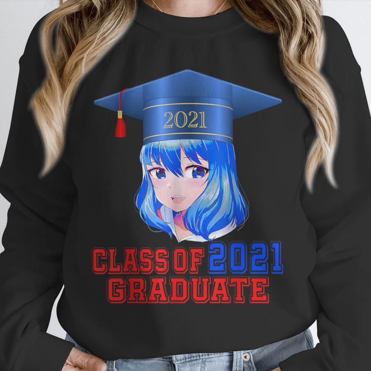 Class Of 2021 Graduate Kawaii Anime Girl School Graduation Unisex Sweatshirt
