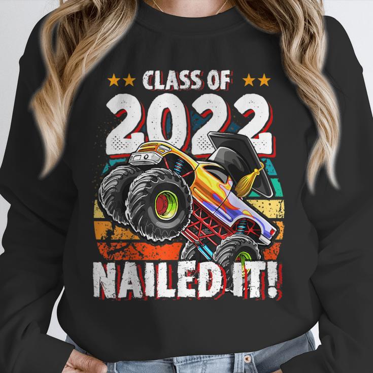 Class Of 2022 Monster Truck Graduation Cap Retro Sunset Boy Unisex Sweatshirt