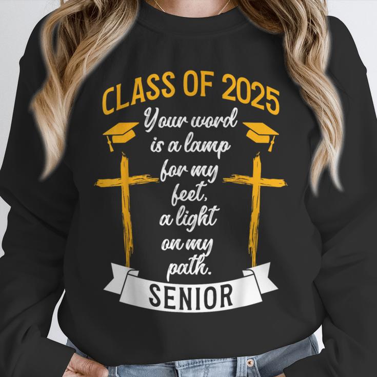 Class Of 2025 Senior Graduation Cross Quote Faith In God Unisex Sweatshirt