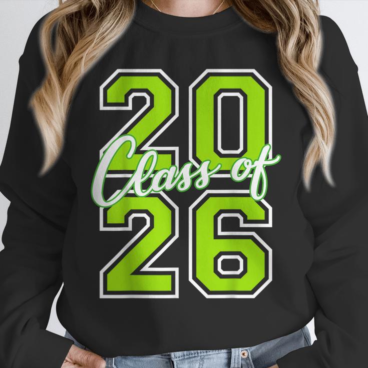 Class Of 2026 Graduation Varsity Lime Green Letters Unisex Sweatshirt