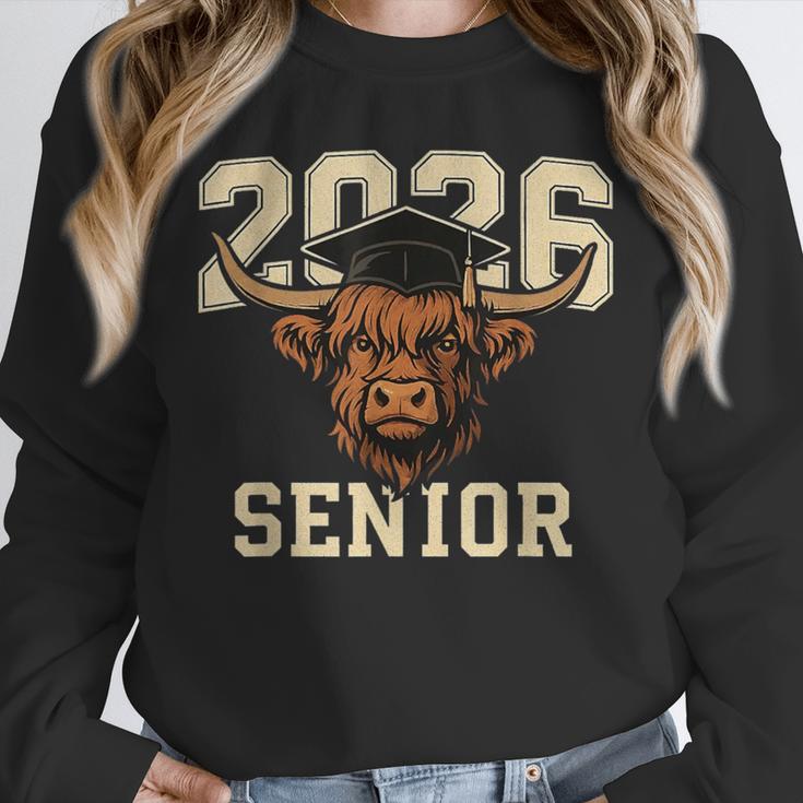 Class Of 2026 Highland Cow Senior Graduation School Pride Unisex Sweatshirt