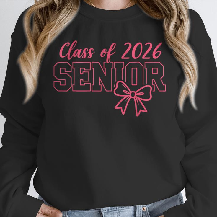Class Of 2026 Pink Coquette Bow Cap Senior 2026 Graduation Unisex Sweatshirt