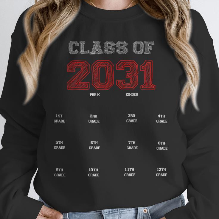 Class Of 2031 Graduation T-Shirt With Space For Hand Prints Unisex Sweatshirt