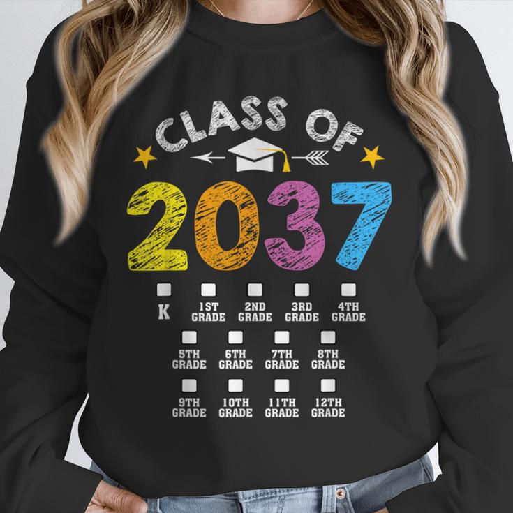 Class Of 2037 Grow With Me Checklist Graduation Unisex Sweatshirt
