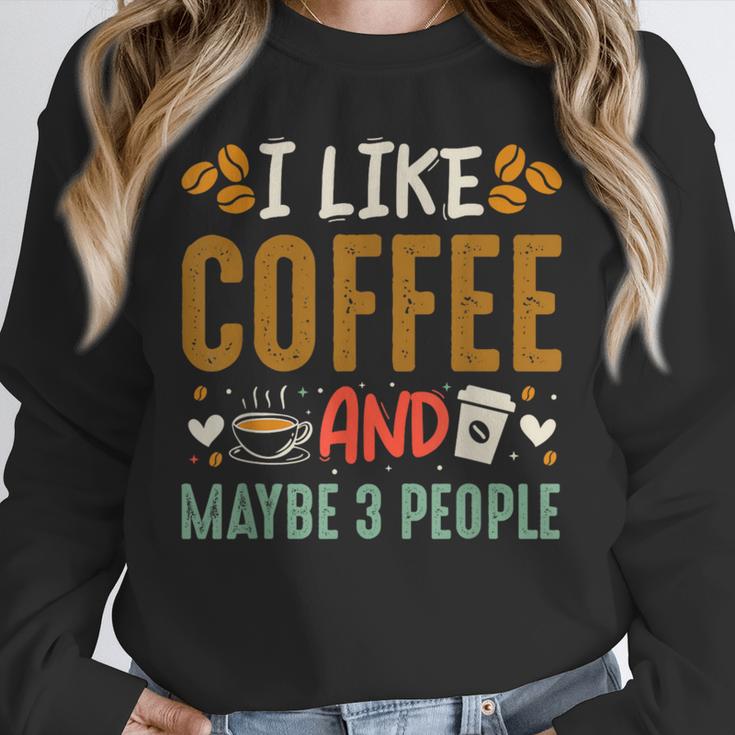 Coffee & Introvert Humor Tee Quote Cute Font Unisex Sweatshirt Coffee & Introvert Humor Tee Quote Cute Font Unisex Sweatshirt