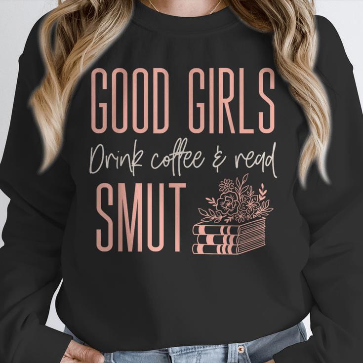 Coffee And Smut Good Girls Read Smutty Book Merch For Women Unisex Sweatshirt Coffee And Smut Good Girls Read Smutty Book Merch For Women Unisex Sweatshirt