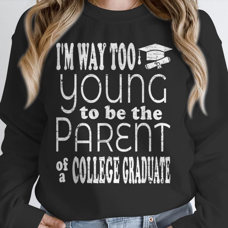 College Graduate Mom Dad Quote Graduation Party Unisex Sweatshirt
