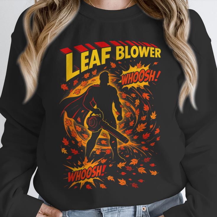 Comic Book Superhero Fall Season Leaf Blower Unisex Sweatshirt