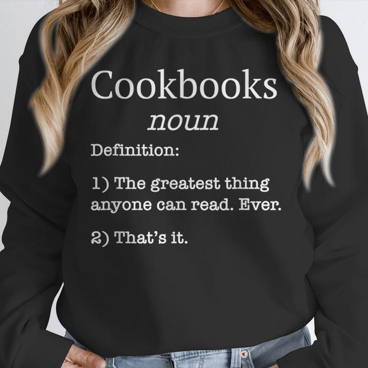 Cookbooks Cookbook Lovers Chefs Fake Definition Unisex Sweatshirt
