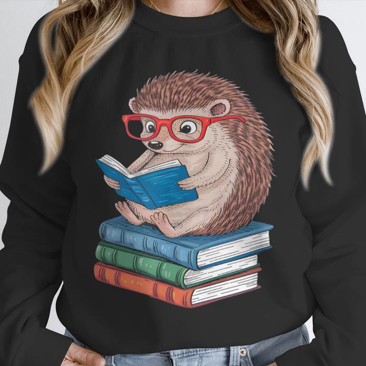 Cool Hedgehog Book Nerd Readers Unisex Sweatshirt