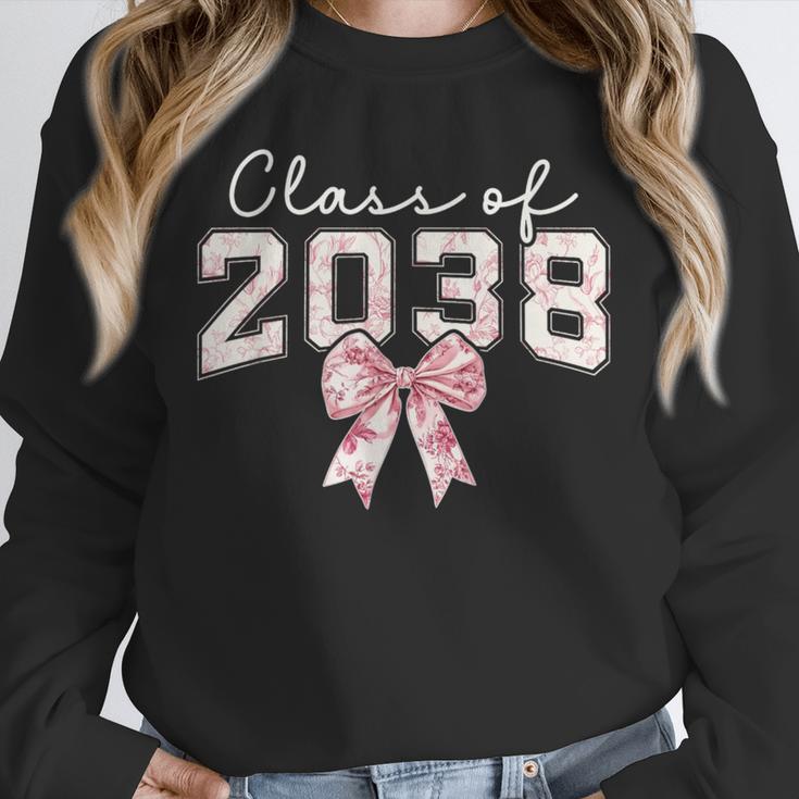Coquette Bow Preppy Class Of 2038 Girly Girl 2038 Graduation Unisex Sweatshirt