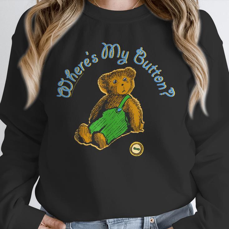 Corduroy Where's My Button Teddy Bear Retro Children's Book Unisex Sweatshirt