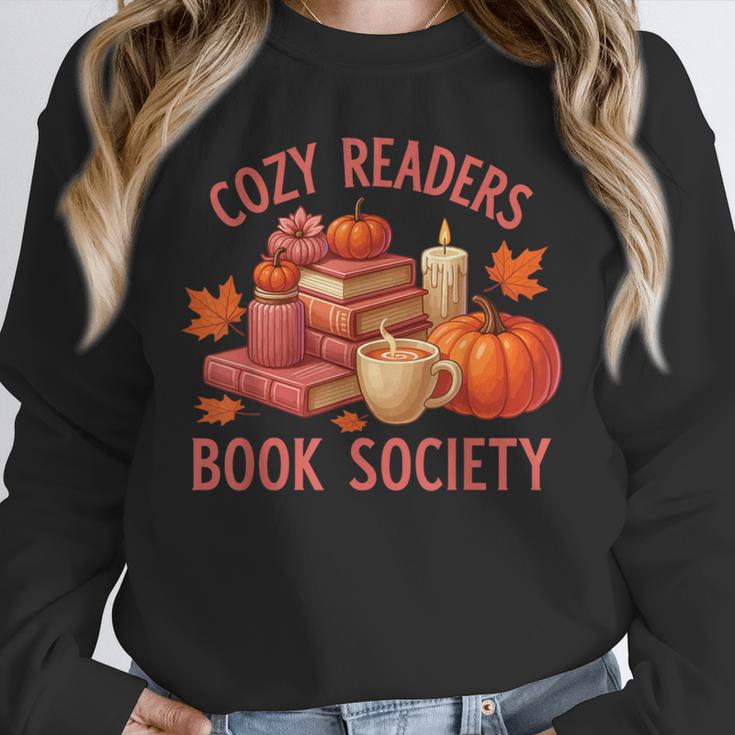 Cozy Readers Book Society Teacher Reading Floral Pumpkin Tee Unisex Sweatshirt