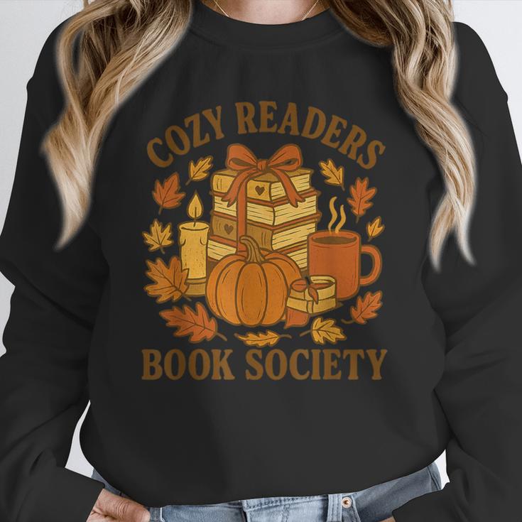 Cozy Readers Book Society Vintage Fall Books & Pumpkin Unisex Sweatshirt
