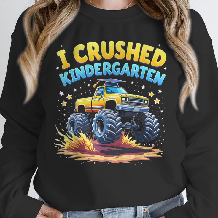 I Crushed Kindergarten Monster Truck Graduation Boys Kids Unisex Sweatshirt