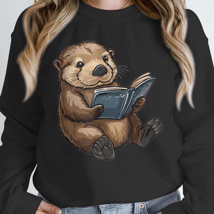 Cute Book Sea Otter Unisex Sweatshirt