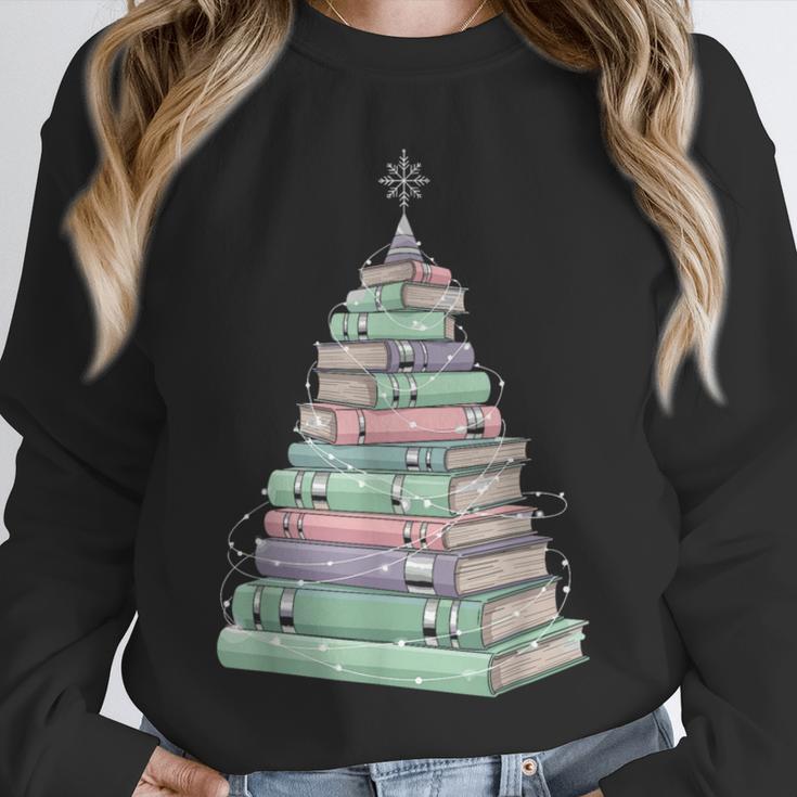 Cute Bookmas Christmas Book Tree Book Lover Teacher Unisex Sweatshirt