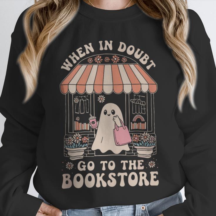 Cute Bookstore Ghost Retro Women Book Lovers Unisex Sweatshirt