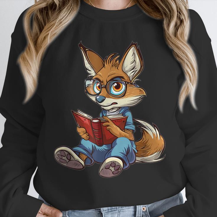 Cute Coyote With Book I Kids Coyote Unisex Sweatshirt