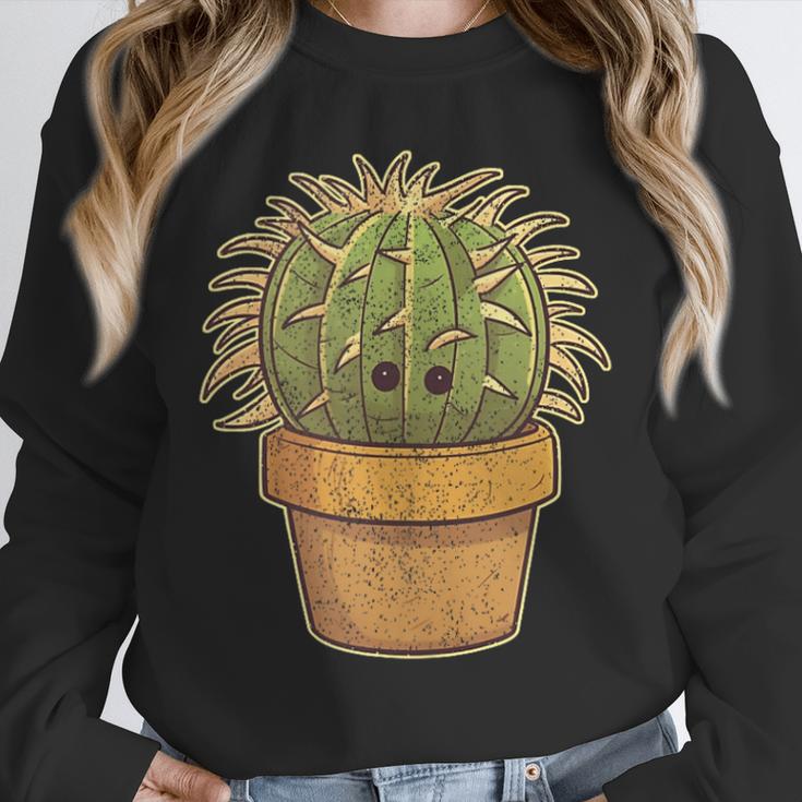 Cute Golden Barrel Cactus Introvert Distressed Unisex Sweatshirt Cute Golden Barrel Cactus Introvert Distressed Unisex Sweatshirt