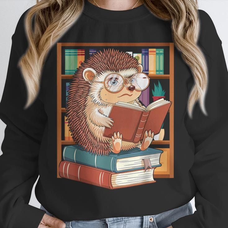 Cute Hedgehog Book Nerd Unisex Sweatshirt