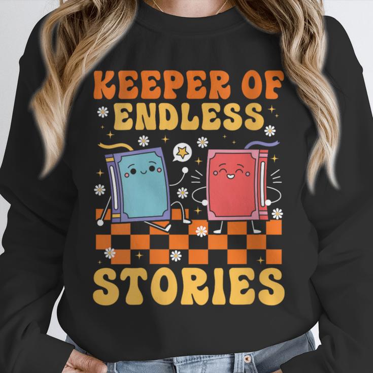 Cute Librarian Library Book Lover Keeper Of Endless Stories Unisex Sweatshirt Cute Librarian Library Book Lover Keeper Of Endless Stories Unisex Sweatshirt