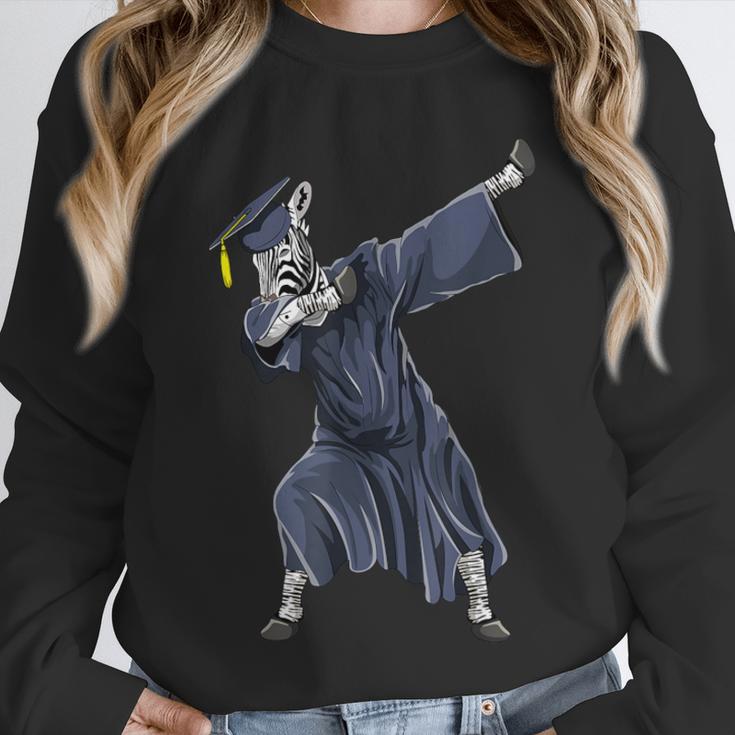 Dabbing Graduate Zebra Team Mascot Graduation Senior Shirt Unisex Sweatshirt