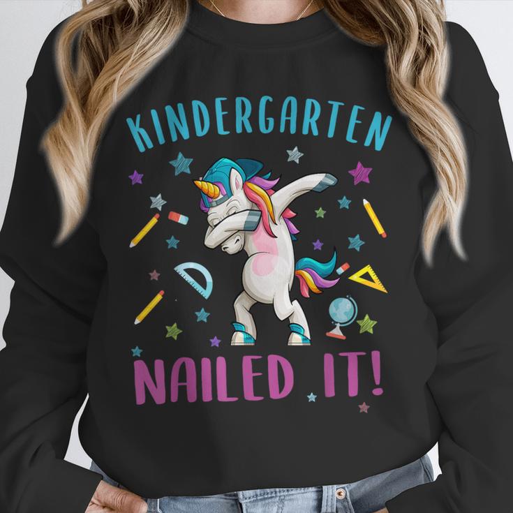 Dabbing Kindergarten Unicorn Graduation Class 2021 Nailed It Unisex Sweatshirt