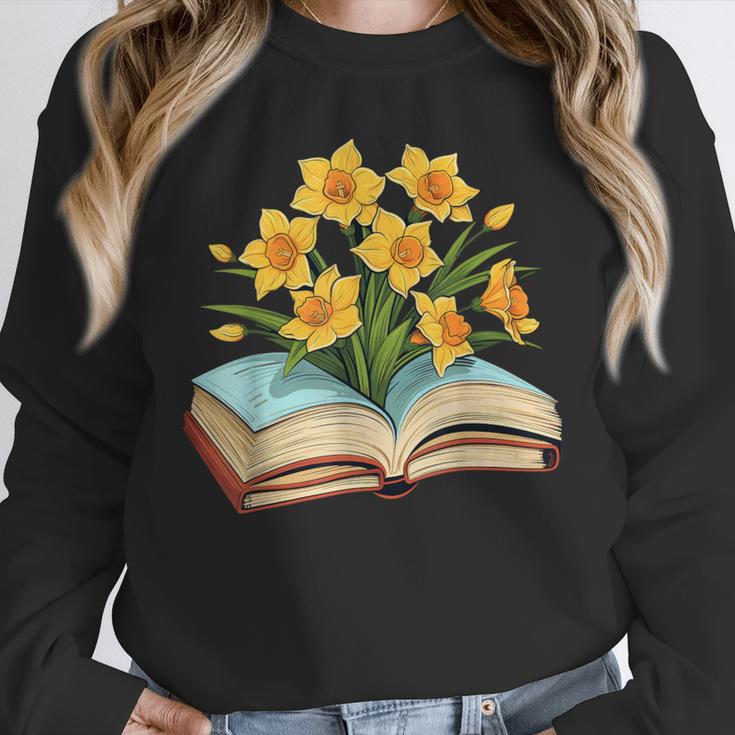 Daffodils Flowers Book Floral Unisex Sweatshirt