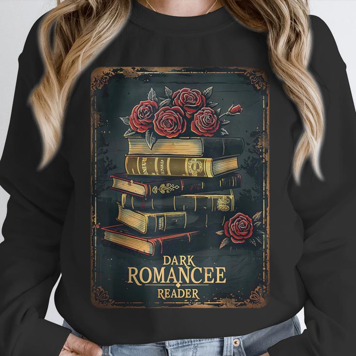 Dark Romance Reader Vintage Floral Book Lover Unisex Sweatshirt