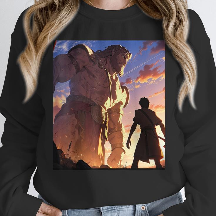 David And Goliath Bible Book Of Samuel Famous Bible Story Unisex Sweatshirt David And Goliath Bible Book Of Samuel Famous Bible Story Unisex Sweatshirt