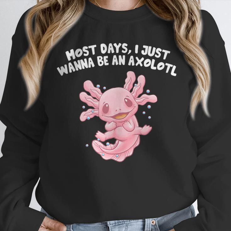 Most Days I Just Wanna Be An Axolotl Salamander Introvert Unisex Sweatshirt