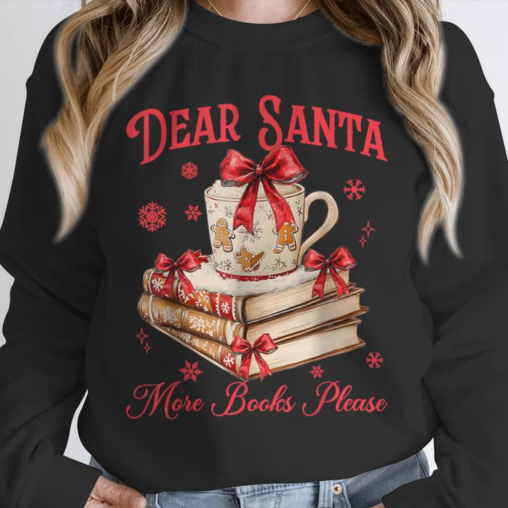 Dear Santa More Books Please Coquette Bow Books Christmas Unisex Sweatshirt Dear Santa More Books Please Coquette Bow Books Christmas Unisex Sweatshirt