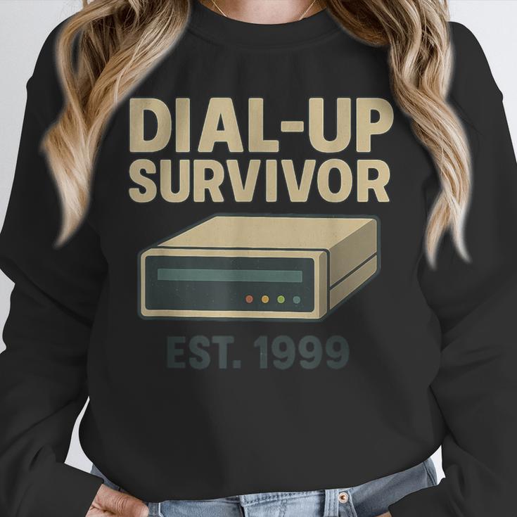 Dial Up Survivor Retro 90s Internet Nostalgia Unisex Sweatshirt