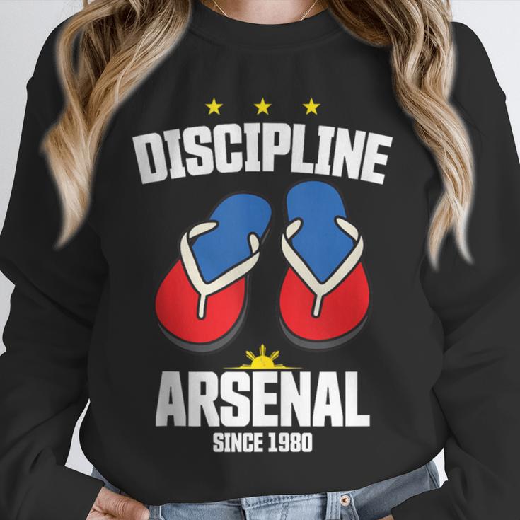 Discipline Arsenal Pinoy Nostalgia Filipino Tsinelas Unisex Sweatshirt Discipline Arsenal Pinoy Nostalgia Filipino Tsinelas Unisex Sweatshirt