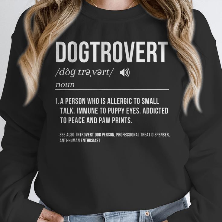 Dog Definition Introvert Dog Lover Dogtrovert Unisex Sweatshirt