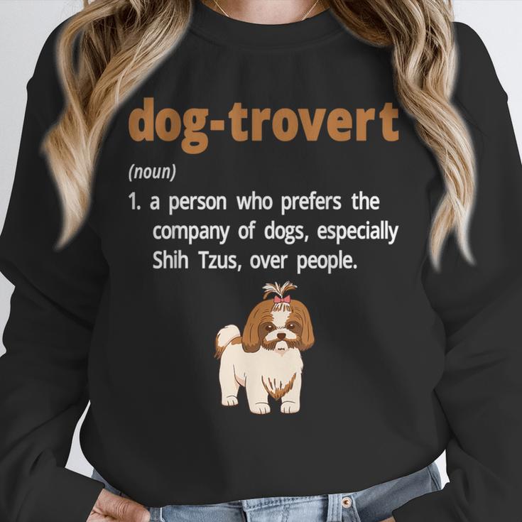Dog-Trovert Shih Tzu Humor Definition Introvert Unisex Sweatshirt Dog-Trovert Shih Tzu Humor Definition Introvert Unisex Sweatshirt