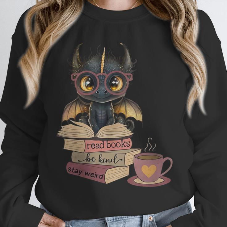 Dragon Read Books Be Kind Stay Weird Book Lover Unisex Sweatshirt Dragon Read Books Be Kind Stay Weird Book Lover Unisex Sweatshirt