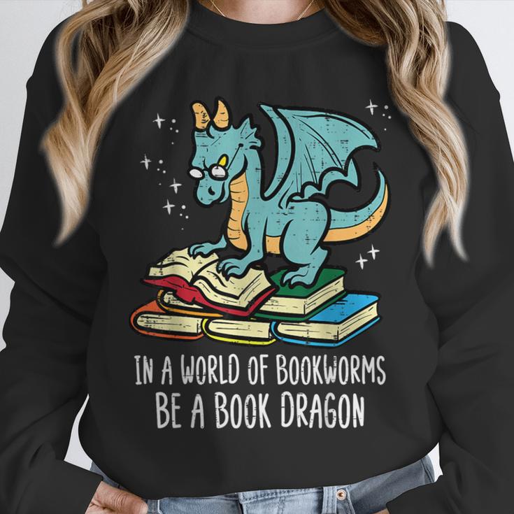 Be A Dragon Read Reading Book Librarian Men Women Kids Unisex Sweatshirt