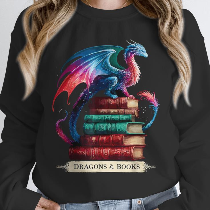 Dragons And Books Dragonworm Book Lover Reading Unisex Sweatshirt