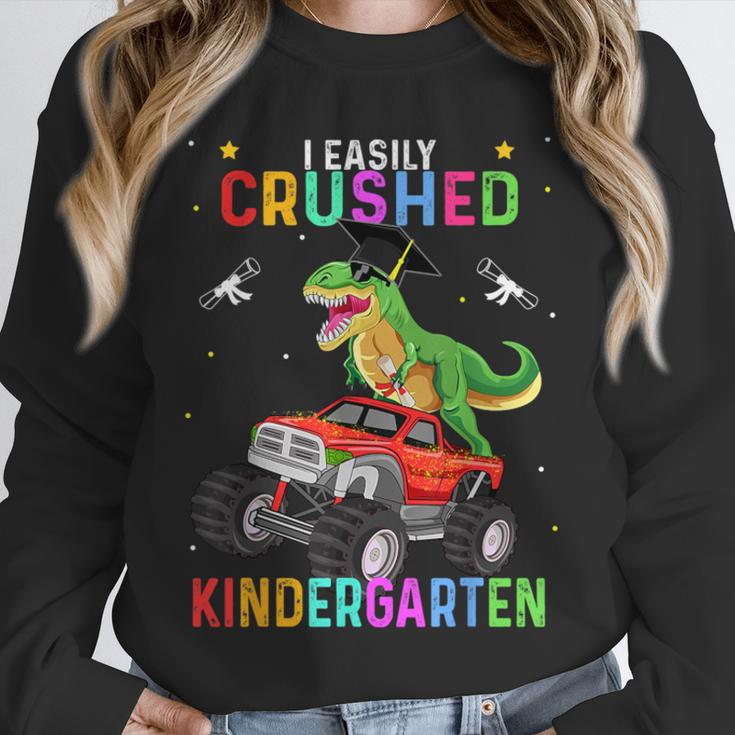 I Easily Crushed Kindergarten Graduation 2022 Truck Dinosaur Unisex Sweatshirt